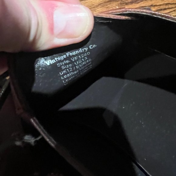 Vintage Foundry Cordovan/Ox Blood/Black Ombre Oxford Dress Shoes 13 - Picture 3 of 8